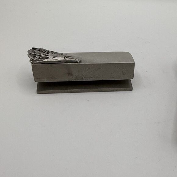 Pewter Eagle Memo Pad Holder And Card Holder - Picture 8 of 8